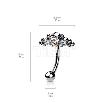 ASTM F136 Titanium Implant Grade Titanium Threadless Push In Eyebrow... - Image 7