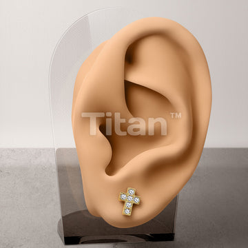 ASTM F136 Titanium Implant Grade Titanium Threadless Push in Earring... - Image 5