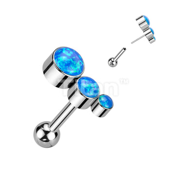 Implant Grade Titanium Threadless Push In Cartilage Barbell With... - Image 3