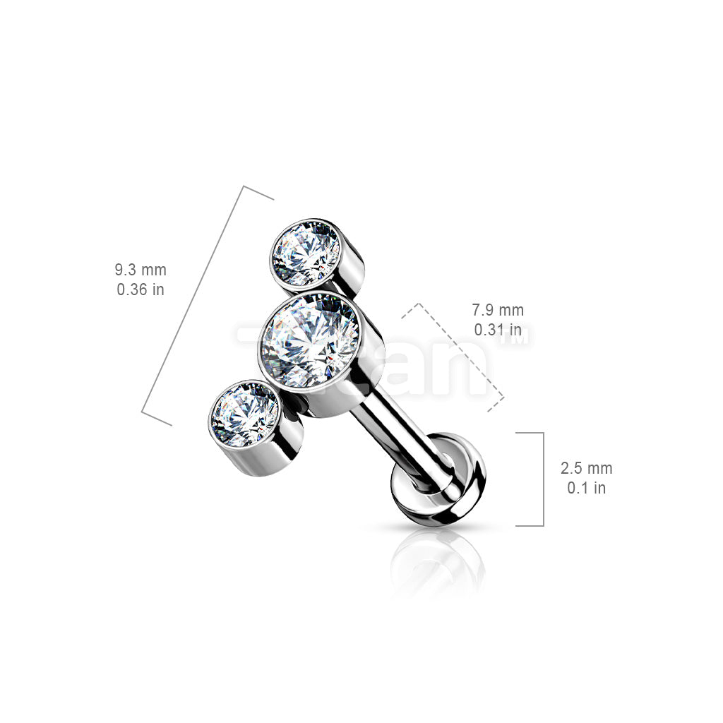 ASTM F136 Titanium Implant Grade Titanium Threadless Push in Labret... - Image 8