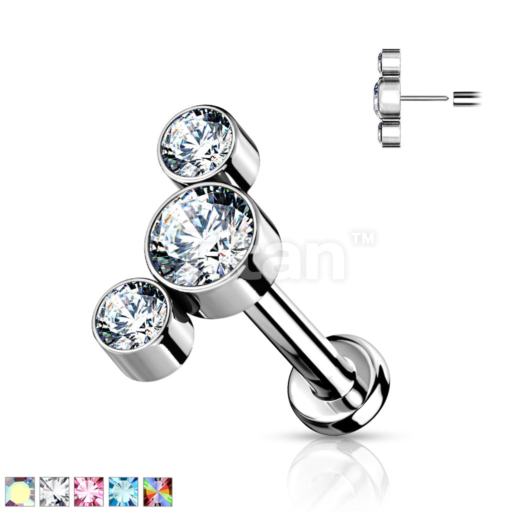 ASTM F136 Titanium Implant Grade Titanium Threadless Push in Labret... - Image 2