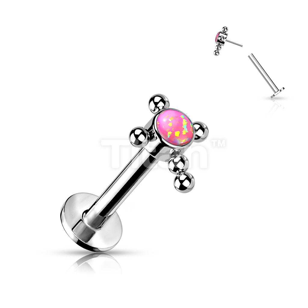 Implant Grade Titanium Threadless Push In Labret With Bezel Set CZ or... - Image 7