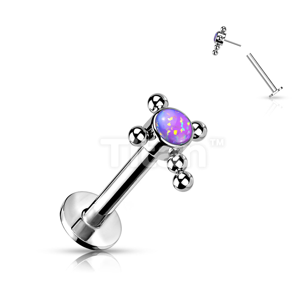 Implant Grade Titanium Threadless Push In Labret With Bezel Set CZ or... - Image 8