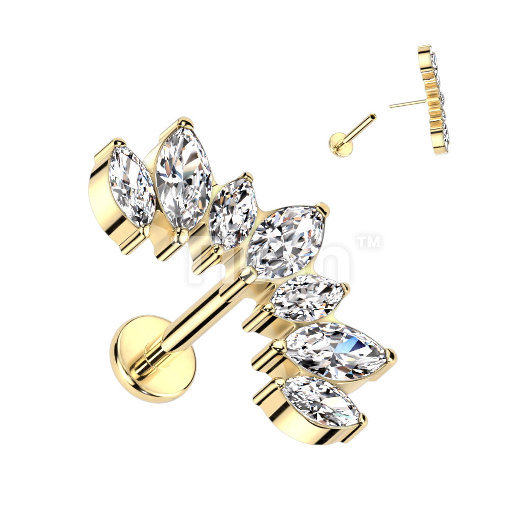 ASTM F136 Titanium Implant Grade Titanium Threadless Labret With 7... - Image 3