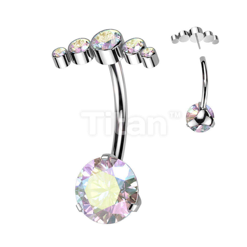 Implant Grade Titanium Threadless Push In Prong Set Bottom With 5 Bezel... - Image 2