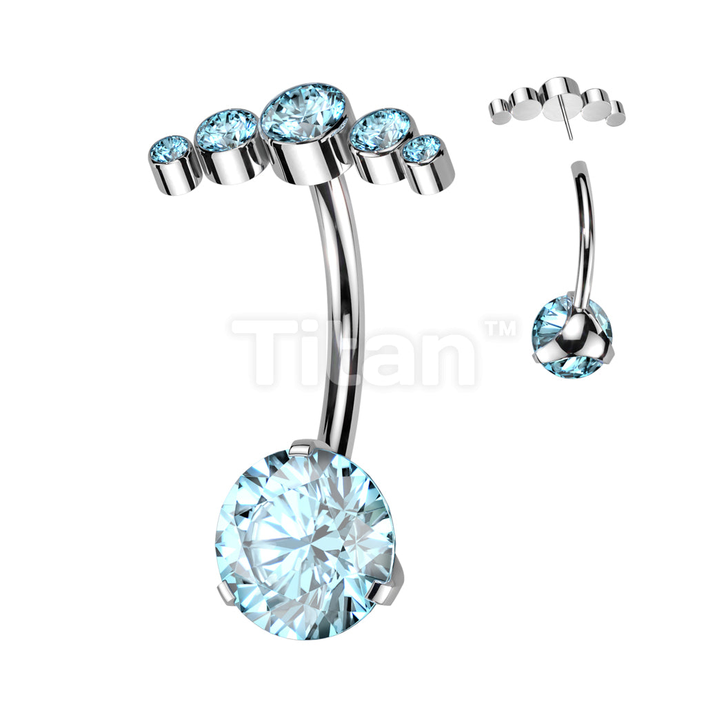 Implant Grade Titanium Threadless Push In Prong Set Bottom With 5 Bezel... - Image 5