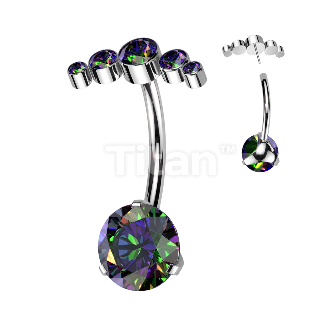 Implant Grade Titanium Threadless Push In Prong Set Bottom With 5 Bezel... - Image 6