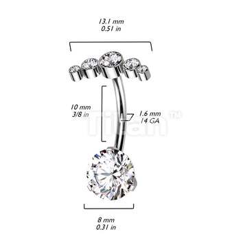 Implant Grade Titanium Threadless Push In Prong Set Bottom With 5 Bezel... - Image 7