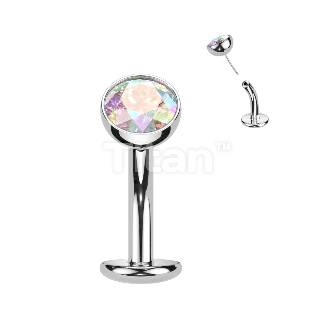 ASTM F136 Titanium Titanium Threadless Floating Base Belly Button Ring... - Image 2