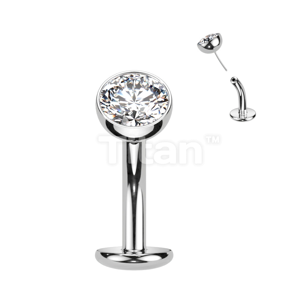 ASTM F136 Titanium Titanium Threadless Floating Base Belly Button Ring... - Image 3