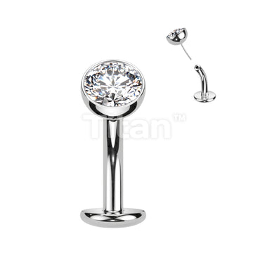 ASTM F136 Titanium Titanium Threadless Floating Base Belly Button Ring... - Image 3