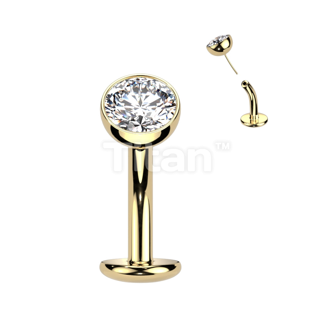 ASTM F136 Titanium Titanium Threadless Floating Base Belly Button Ring... - Image 4