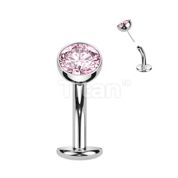 ASTM F136 Titanium Titanium Threadless Floating Base Belly Button Ring... - Image 5