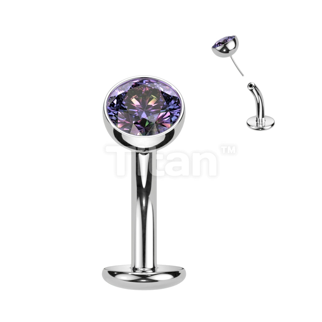 ASTM F136 Titanium Titanium Threadless Floating Base Belly Button Ring... - Image 7