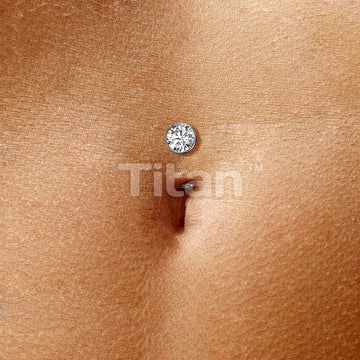 ASTM F136 Titanium Titanium Threadless Floating Base Belly Button Ring... - Image 9