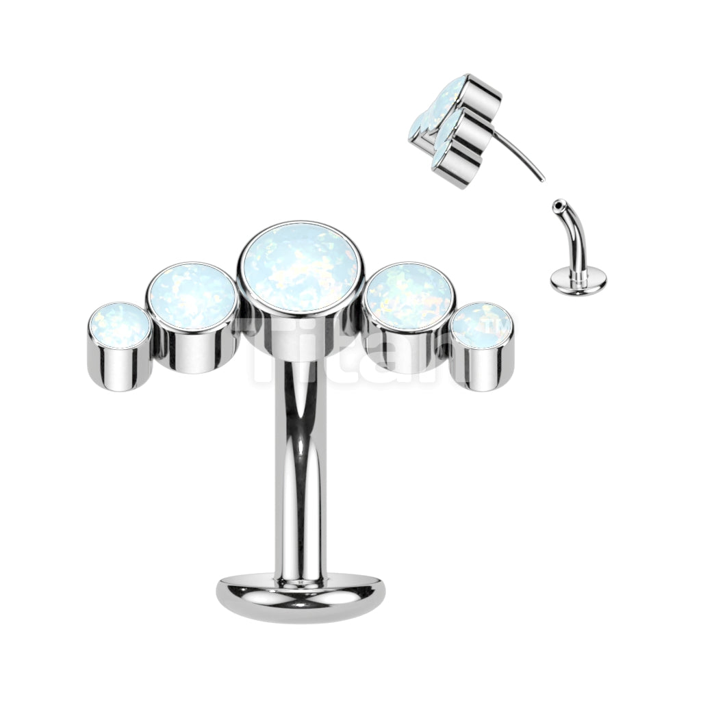 Implant Grade Titanium Threadless Floating Base Belly Button Ring With... - Image 3