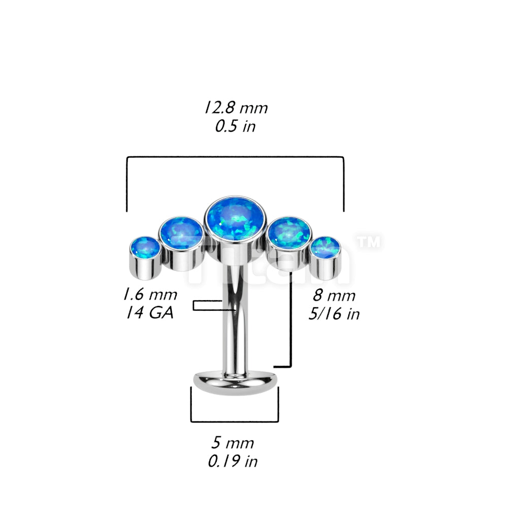 Implant Grade Titanium Threadless Floating Base Belly Button Ring With... - Image 5