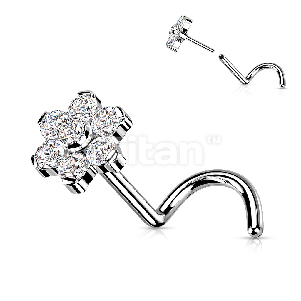 Implant Grade Titanium Threadless Push in Nose Screw With Bezel Set... - Image 3
