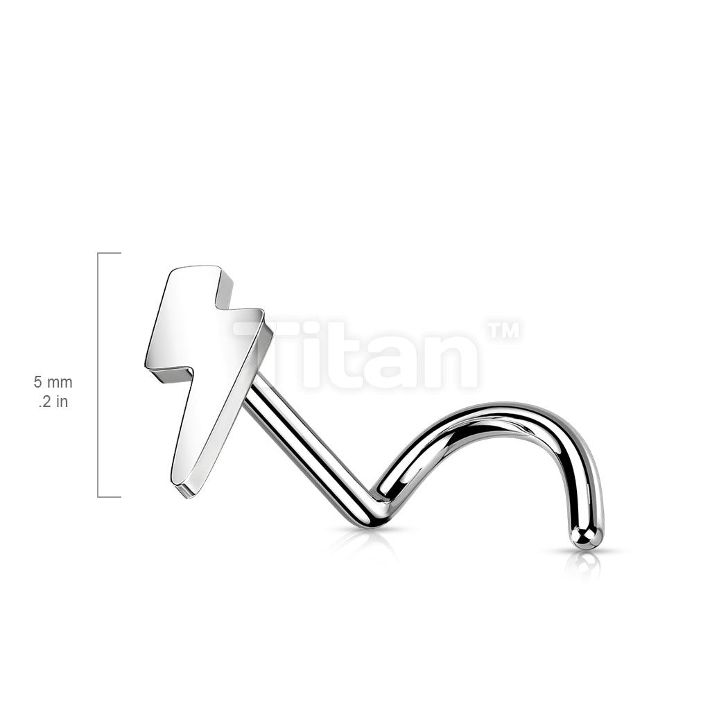 Implant Grade Titanium Threadless Push in Nose Screw With Lightning Bolt Shaped Top - Image 3