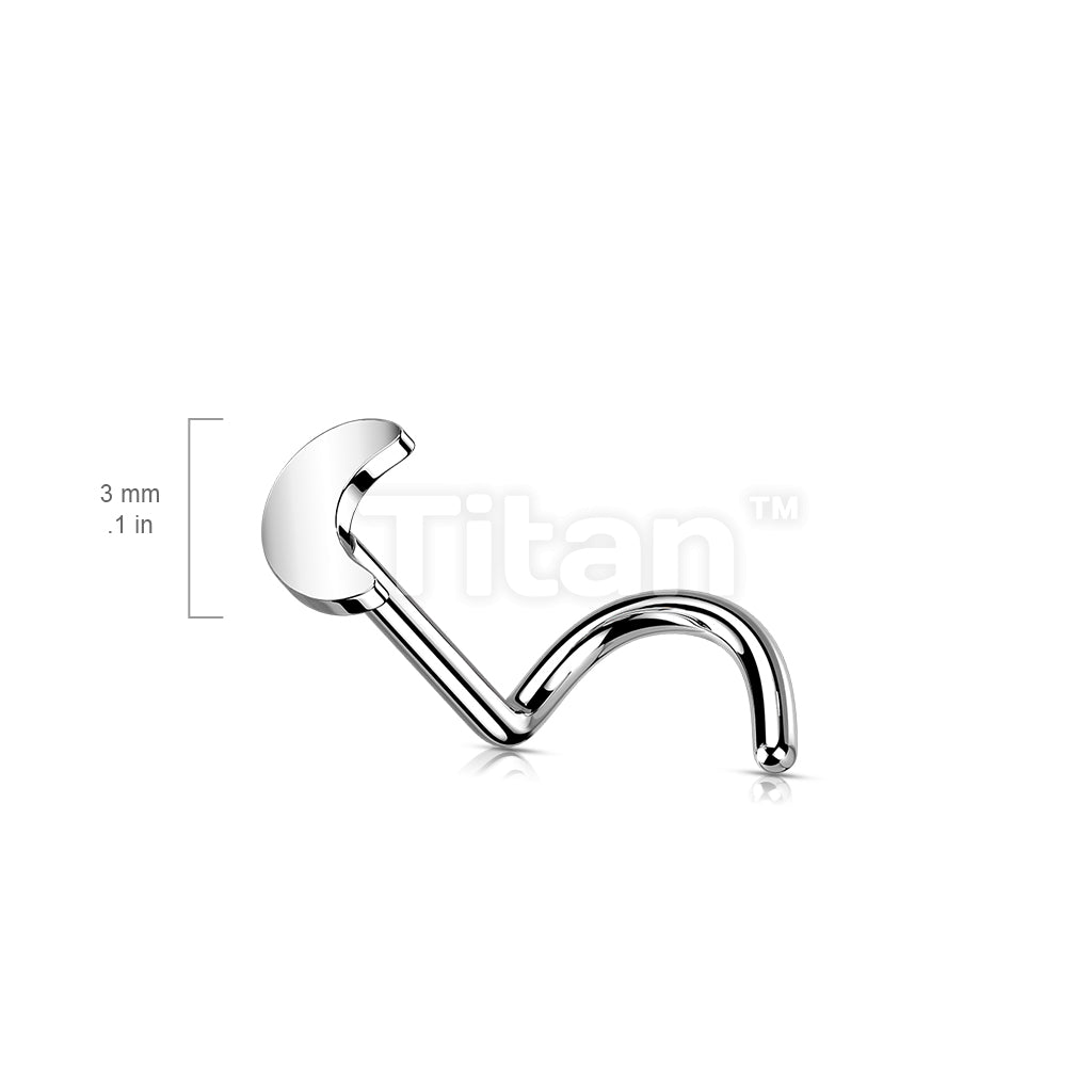 Implant Grade Titanium Threadless Push in Nose Screw With Crescent Moon Shaped Top - Image 3