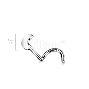 Implant Grade Titanium Threadless Push in Nose Screw With Crescent Moon Shaped Top - Image 3