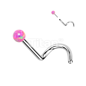 Implant Grade Titanium Threadless Push In Nose Screw With Opal Ball Top - Image 4