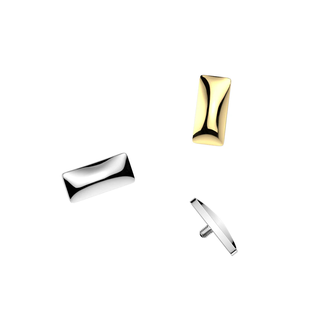 Implant Grade Titanium Internally Threaded Rounded Rectangle Top