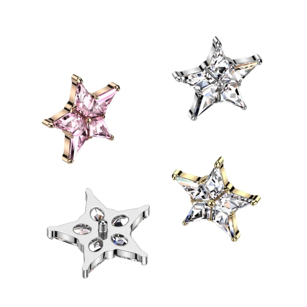 Implant Grade Titanium Internally Threaded Star CZ Top