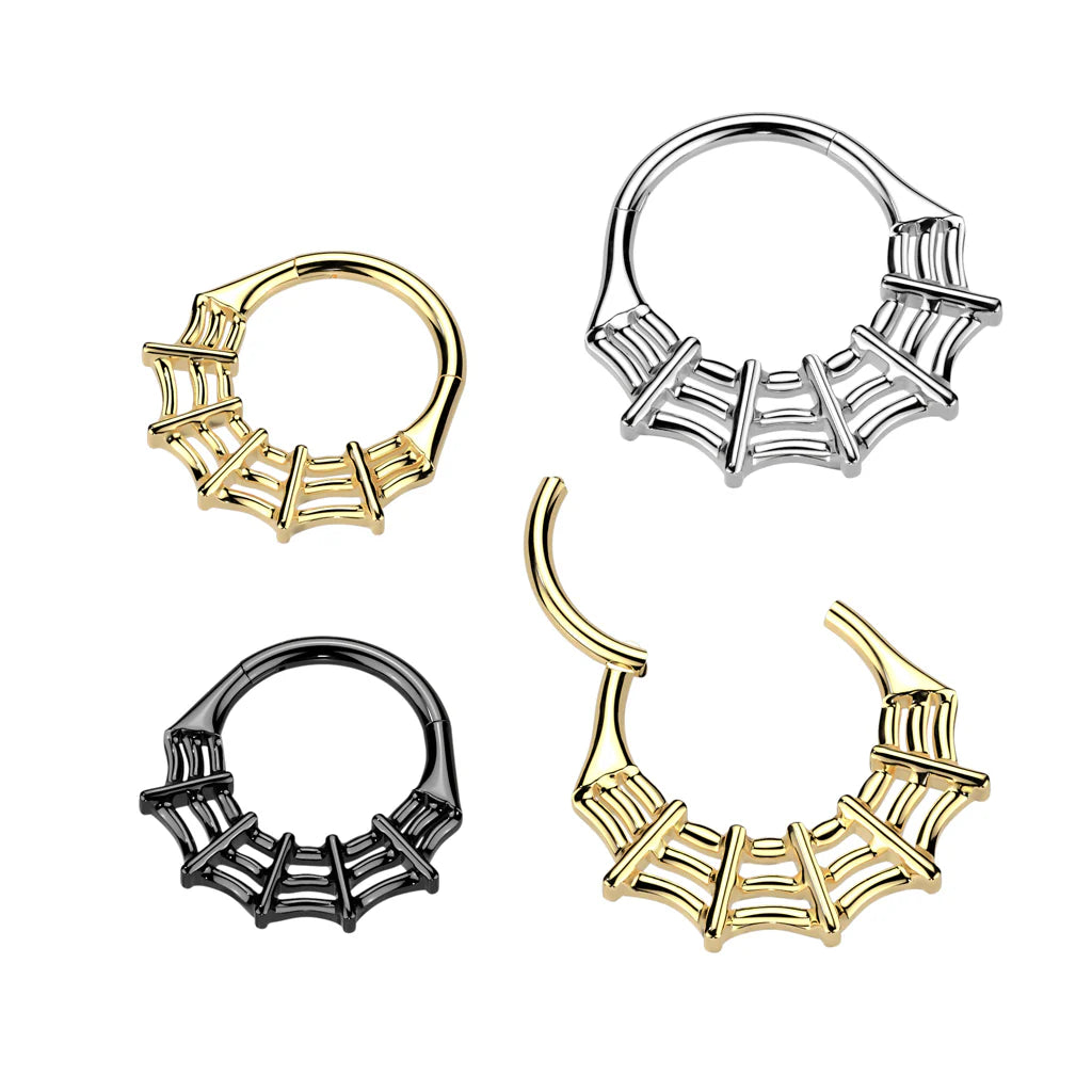 Implant Grade Titanium Spider Web Hinged Segment Hoop Ring
