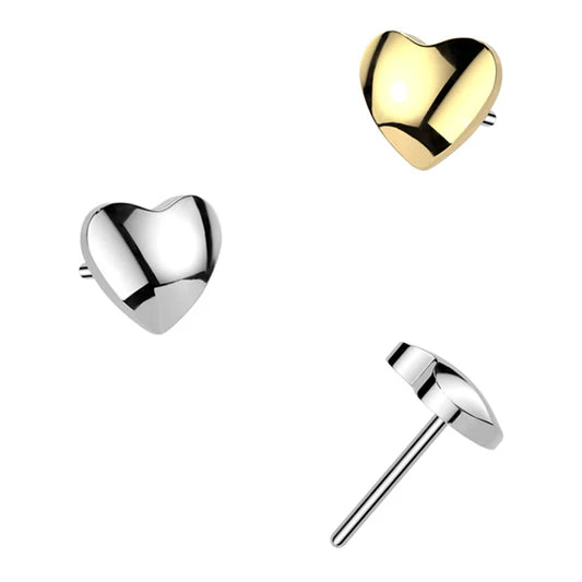 Implant Grade Titanium Threadless Push In 3D Heart Top