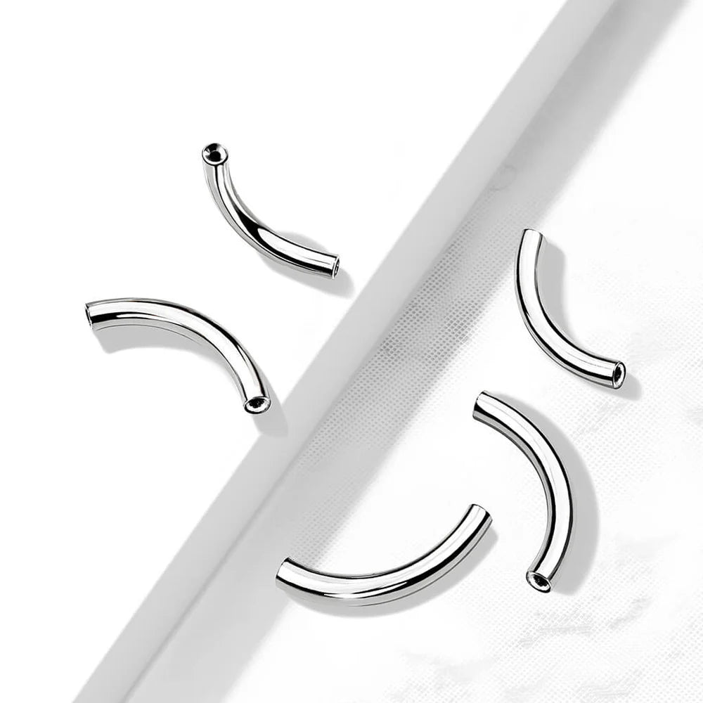 Implant Grade Titanium Threadless Push In Curved Barbell Pins