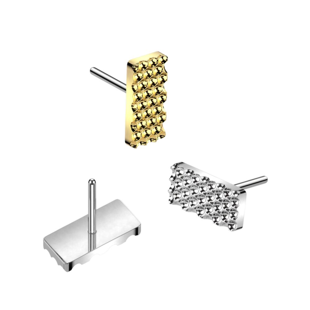 Implant Grade Titanium Threadless Push In Diamond Shape Cut Rectangle Top