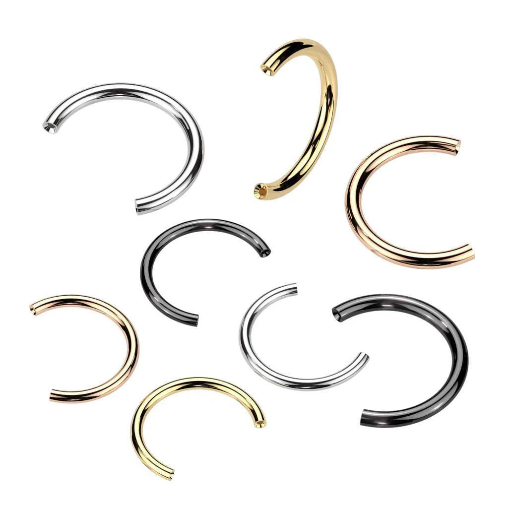 Implant Grade Titanium Threadless Push In Horseshoe Barbell Pins