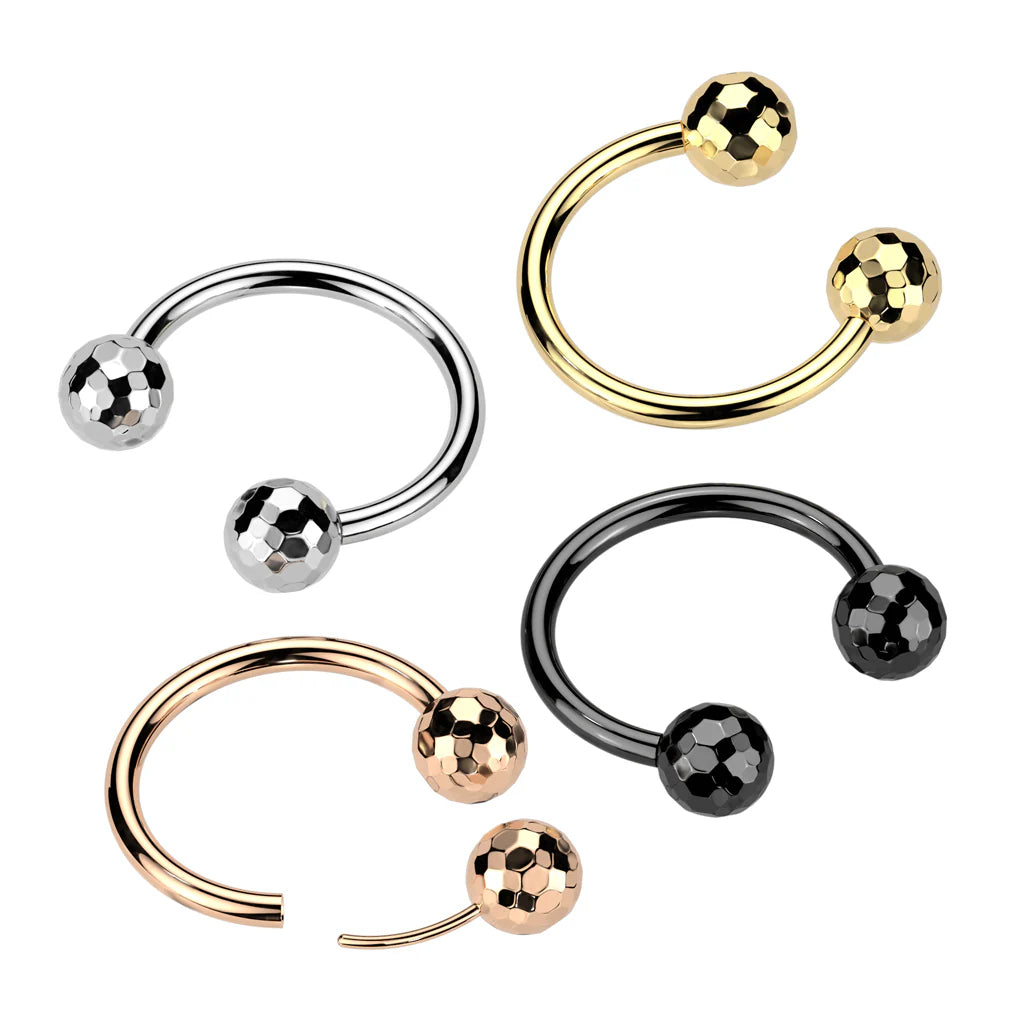 Implant Grade Titanium Threadless Push In Horseshoe With Multi-Faceted Balls