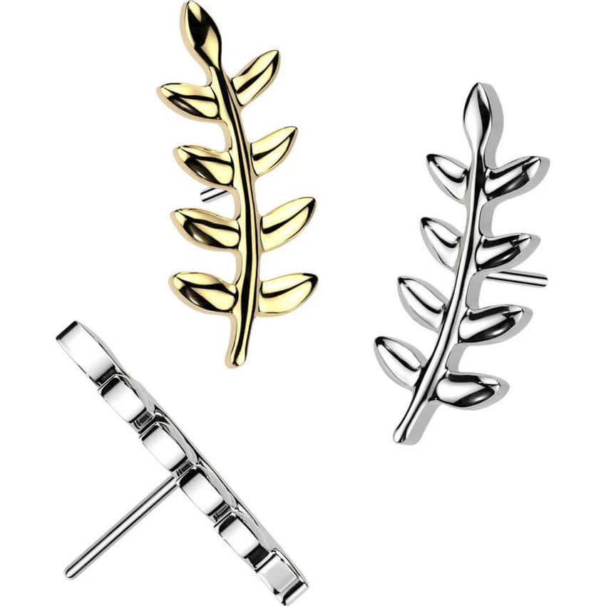 Implant Grade Titanium Threadless Push In Olive Leaf Top