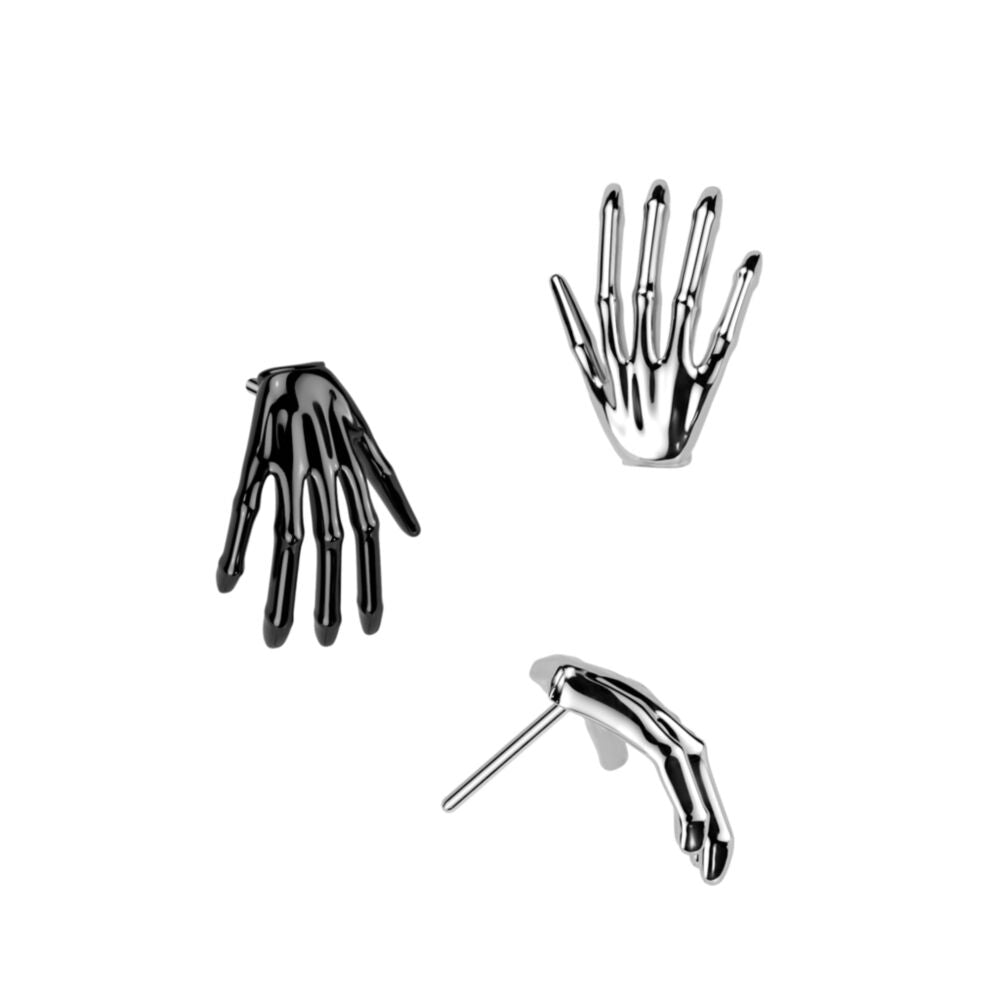 Implant Grade Titanium Threadless Push In Skeleton Hand Top