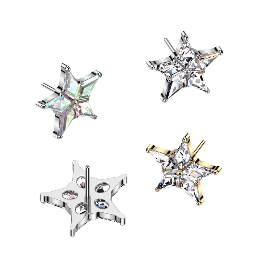 Implant Grade Titanium Threadless Push In Star CZ Top