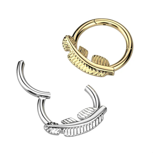 Implant Grade Titanium Hinged Segment Hoop Ring With Forward Facing Leaf