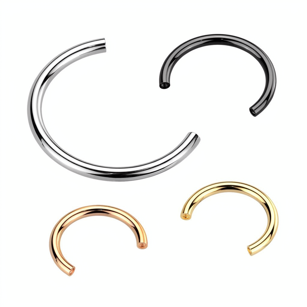 Implant Grade Titanium Internally Threaded Horseshoe Circular Barbell Pins