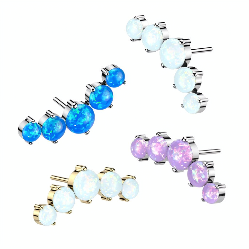 Implant Grade Titanium Threadless Push In 5 Round Opal Curved Top