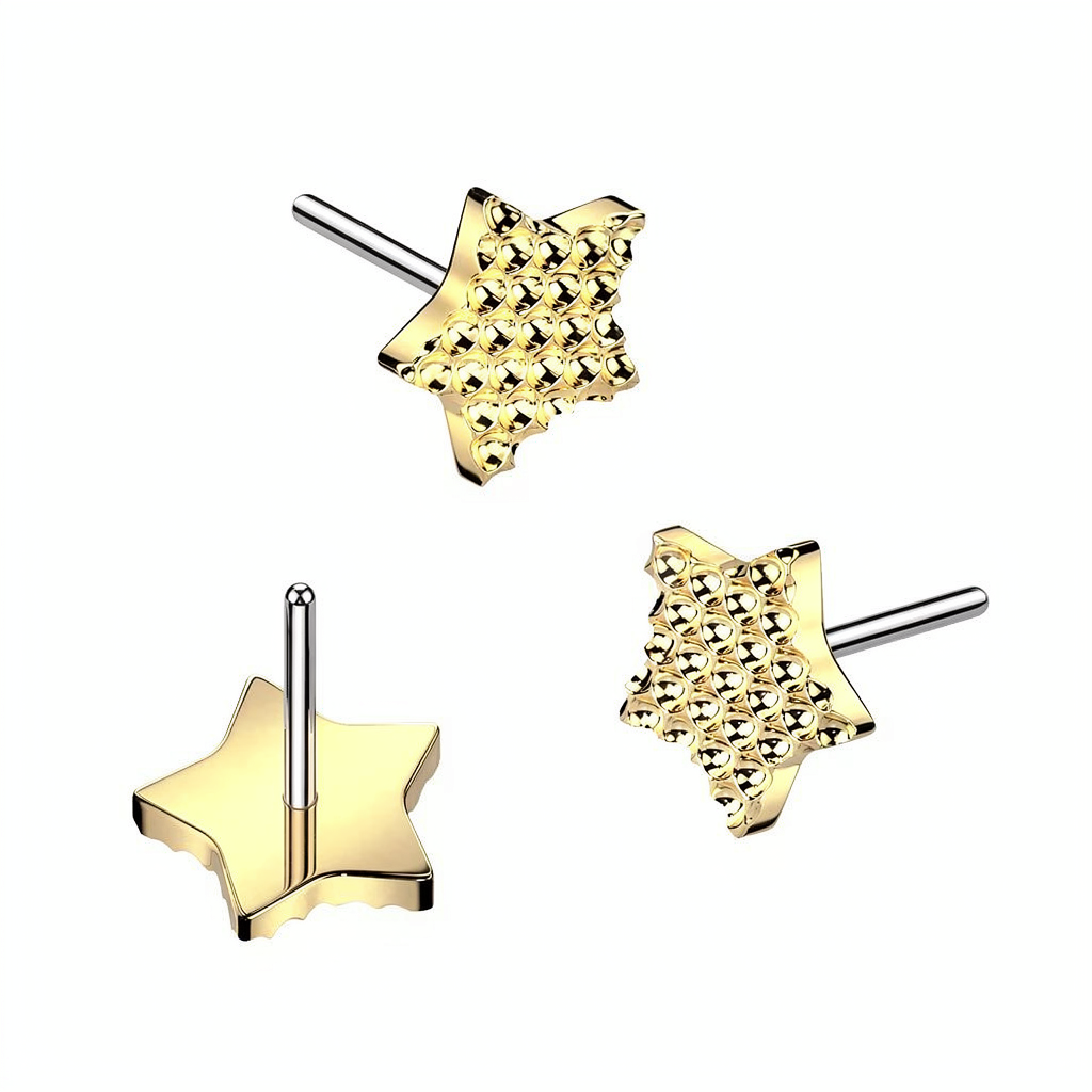 Implant Grade Titanium Threadless Push In Diamond Shape Cut Star Top