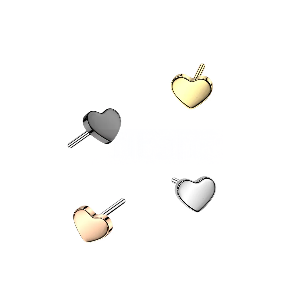 Implant Grade Titanium Threadless Push In Heart Top