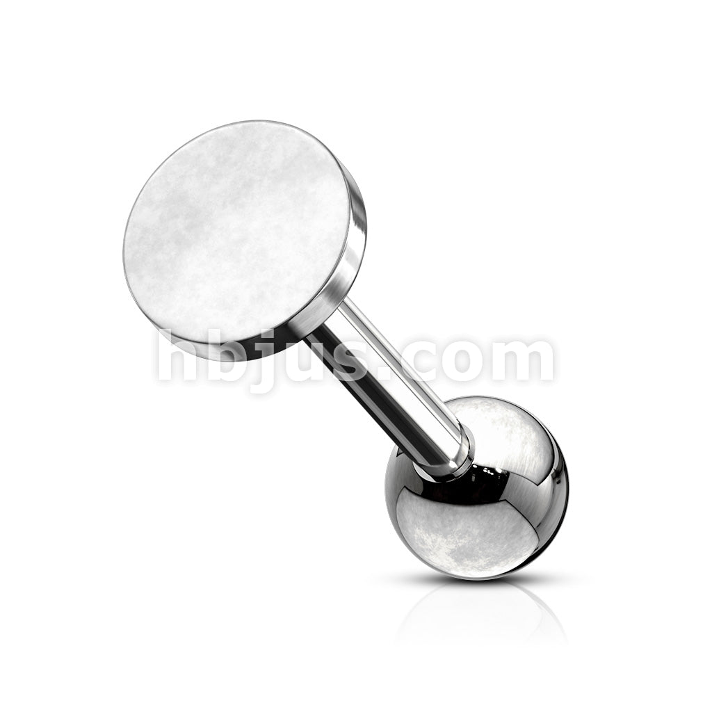 Flat Circle Top 316L Surgical Steel Cartilage, Tragus Barbell Studs - Image 3