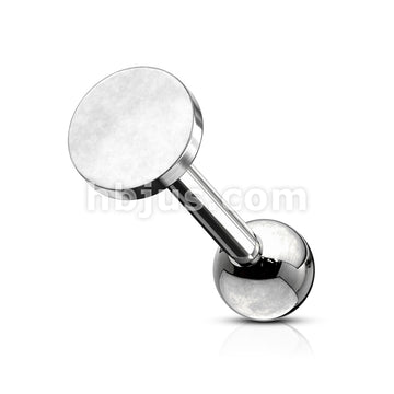 Flat Circle Top 316L Surgical Steel Cartilage, Tragus Barbell Studs - Image 3