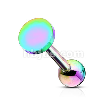 Flat Circle Top 316L Surgical Steel Cartilage, Tragus Barbell Studs - Image 7