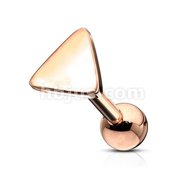 Flat Triangle Top 316L Surgical Steel Cartilage, Tragus Barbell Studs - Image 6