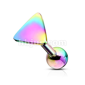 Flat Triangle Top 316L Surgical Steel Cartilage, Tragus Barbell Studs - Image 7