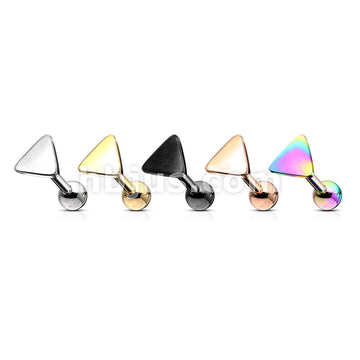 Flat Triangle Top 316L Surgical Steel Cartilage, Tragus Barbell Studs - Image 9