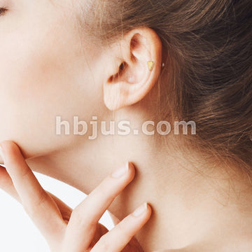 Flat Triangle Top 316L Surgical Steel Cartilage, Tragus Barbell Studs - Image 10