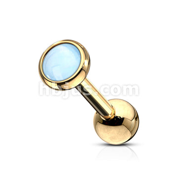 Illuminating Stone Flat Set 316L Surgical Steel Barbell Studs for... - Image 6